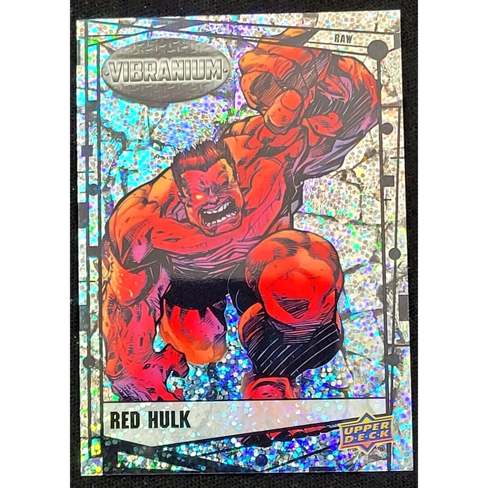 2015 MARVEL VIBRANIUM RED HULK RAW INSERT UPPER DECK MCU